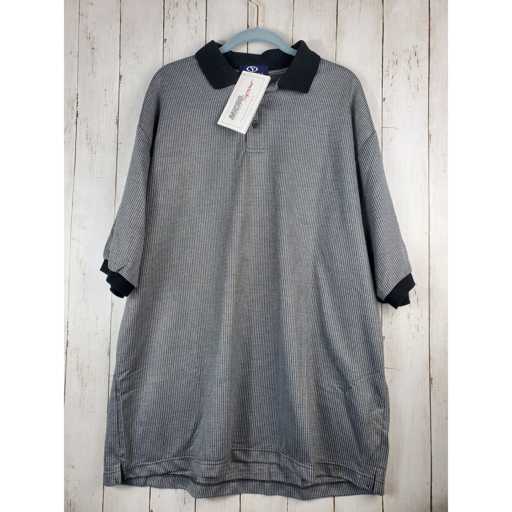 Vintage Vantage Men's CNA Polo Shirt Size XL Gray Black NWT